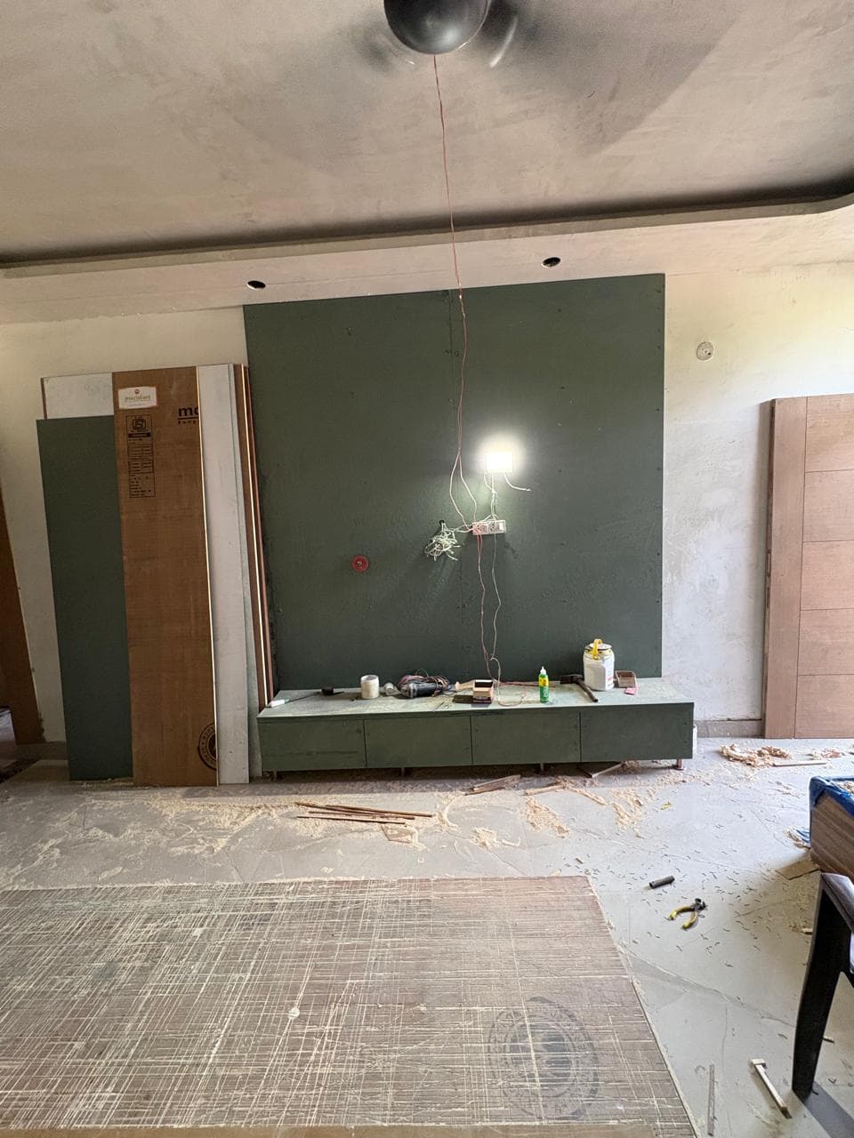 Before: TV Panel Remodeling